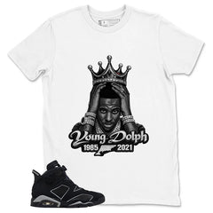 Graphic Tee Young Dolph Shirt - to Matching Air Jordan 6 Cap and Gown | Zadago
