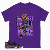 Greatest Of All Time Graphic Tee, Shirt to Match Air Foamposite One Eggplant, Air Foamposite Unisex Purple Shirt