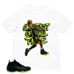 Greatest Of All Time Shirt - Match Air Foamposite One Black Volt