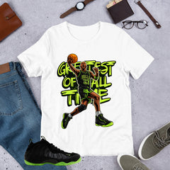 Greatest Of All Time Shirt - Match Air Foamposite One Black Volt