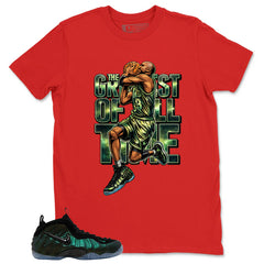 Greatest Of All Time Shirt - Match Air Foamposite Pro Pine Green