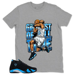 Greatest Of All Time Shirt - Match Air Jordan 14 Black University Blue 2026