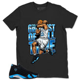 Greatest Of All Time Shirt - Match Air Jordan 14 Black University Blue 2026