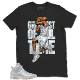Greatest Of All Time Shirt - Match Air Jordan 6 x Paris Saint-Germain Metallic Silver