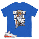 Greatest Of All Time Shirt - Match Blue Air Jordan 3 Knicks