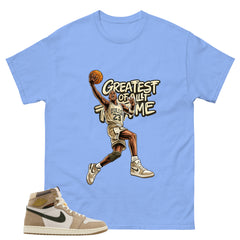 Greatest Of All Time Shirt - Match Cream Wmns Air Jordan 1 Khaki