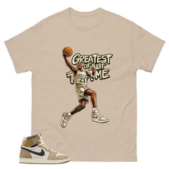 Greatest Of All Time Shirt - Match Cream Wmns Air Jordan 1 Khaki