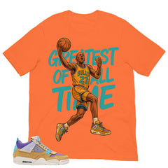 Greatest Of All Time Shirt - Match Union LA x Air Jordan 4 Desert Moss