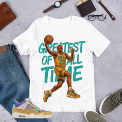 Greatest Of All Time Shirt - Match Union LA x Air Jordan 4 Desert Moss