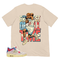 Greatest Of All Time Shirt - Match Union LA x Air Jordan 4 Guava Ice
