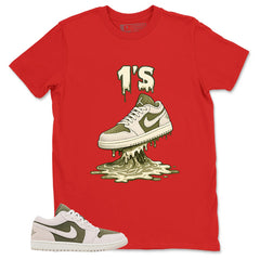 Green Medium Olive 1s Zadago Shirt 1's Dripping Graphic
