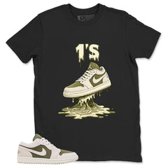 Green Medium Olive 1s Zadago Shirt 1's Dripping Graphic