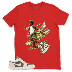 Green Medium Olive 1s Zadago Shirt Air Ball Graphic