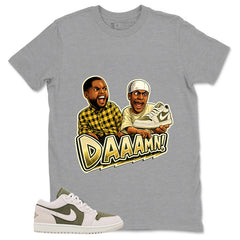 Green Medium Olive 1s Zadago Shirt Daaamn Sneaker Graphic