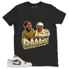 Green Medium Olive 1s Zadago Shirt Daaamn Sneaker Graphic