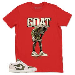 Green Medium Olive 1s Zadago Shirt Goat Rare Air Graphic