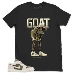 Green Medium Olive 1s Zadago Shirt Goat Rare Air Graphic