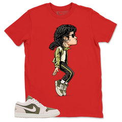 Green Medium Olive 1s Zadago Shirt M.Jackson Tiptoe Graphic