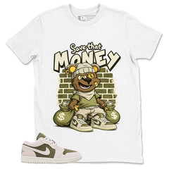 Green Medium Olive 1s Zadago Shirt Save That Money Graphic