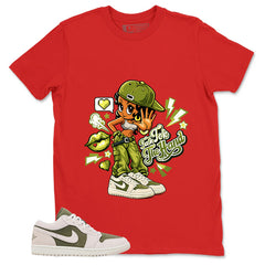 Green Medium Olive 1s Zadago Shirt Talk To The Hand Graphic