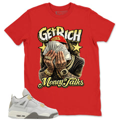 Grey Photon Dust 4s Zadago Shirt Get Rich Money Talk Graphic