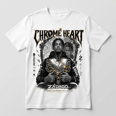 Heartless Chrome Heart White Graphic T-shirt