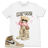Hey You Shirt - Match Cream Wmns Air Jordan 1 Khaki