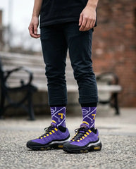 Home Team Sneaker Match Socks – LeBron Air Max 95 Inspired Mid-Calf Crew Socks