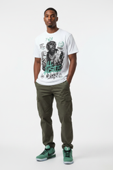Mockup - All Hustle No Luck Tee x Nike Kobe 4 Protro Girl Dad Green Wizenard