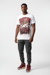 Mockup - Coastline Hustle Graphic Tee streetwear editorial