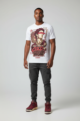 Cold Profit Graphic Tee mockup - male model streetwear editorial