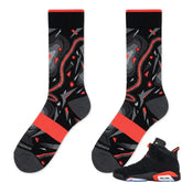 Infrared Socks ā Air Jordan 6 Retro Inspired Mid-Calf Unisex Crew Socks
