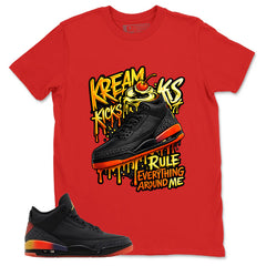 J. Balvin Rio 3s Zadago Shirt Kream Kicks Graphic
