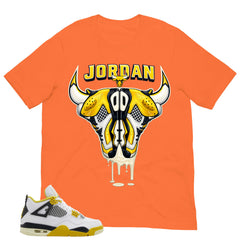 Jordan Bull Head Shirt - Match Air Jordan 4 Vivid Sulfur