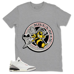 Killa Bees Shirt - Match Jordan 3 White Cement Reimagined