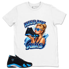 Kiss My Airs Shirt- Match Air Jordan 14 Black University Blue 2026