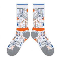 Knicks Sneaker Match Socks – Air Jordan 3 Inspired Mid-Calf Crew Socks