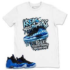 Kream Kicks Shirt - Match Air Foamposite One Royal