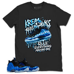 Kream Kicks Shirt - Match Air Foamposite One Royal