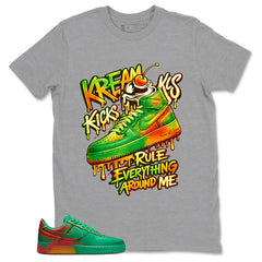 Kream Kicks Shirt - Match Air Force 1 Stadium Green Crimson