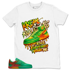 Kream Kicks Shirt - Match Air Force 1 Stadium Green Crimson