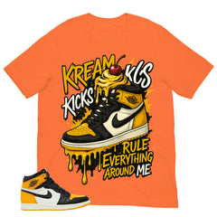 Kream Kicks Shirt - Match Air Jordan 1 Yellow Toe