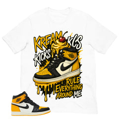 Kream Kicks Shirt - Match Air Jordan 1 Yellow Toe
