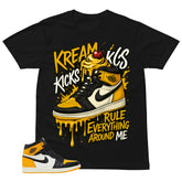 Kream Kicks Shirt - Match Air Jordan 1 Yellow Toe