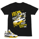 Kream Kicks Shirt - Match Air Jordan 4 Vivid Sulfur