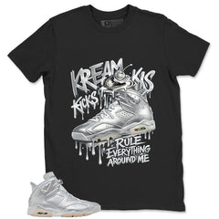 Kream Kicks Shirt - Match Air Jordan 6 x Paris Saint-Germain Metallic Silver