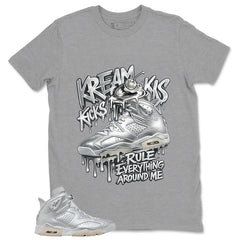 Kream Kicks Shirt - Match Air Jordan 6 x Paris Saint-Germain Metallic Silver