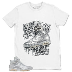 Kream Kicks Shirt - Match Air Jordan 6 x Paris Saint-Germain Metallic Silver