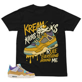 Kream Kicks Shirt - Match Union LA x Air Jordan 4 Desert Moss