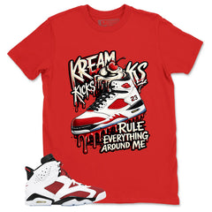 Kream Kicks Shirt - Match White Air Jordan 6 Carmine